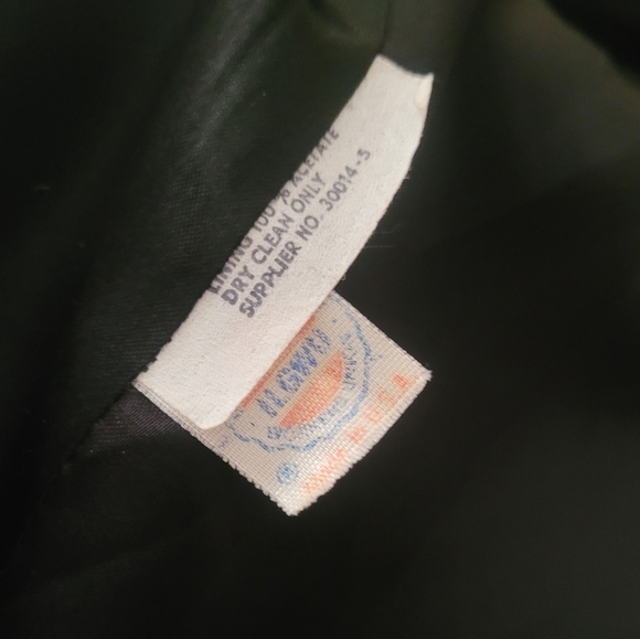 Vintage Halston III 80's Union Label Royal Blue and Black Wool Blazer - Picture 8 of 9